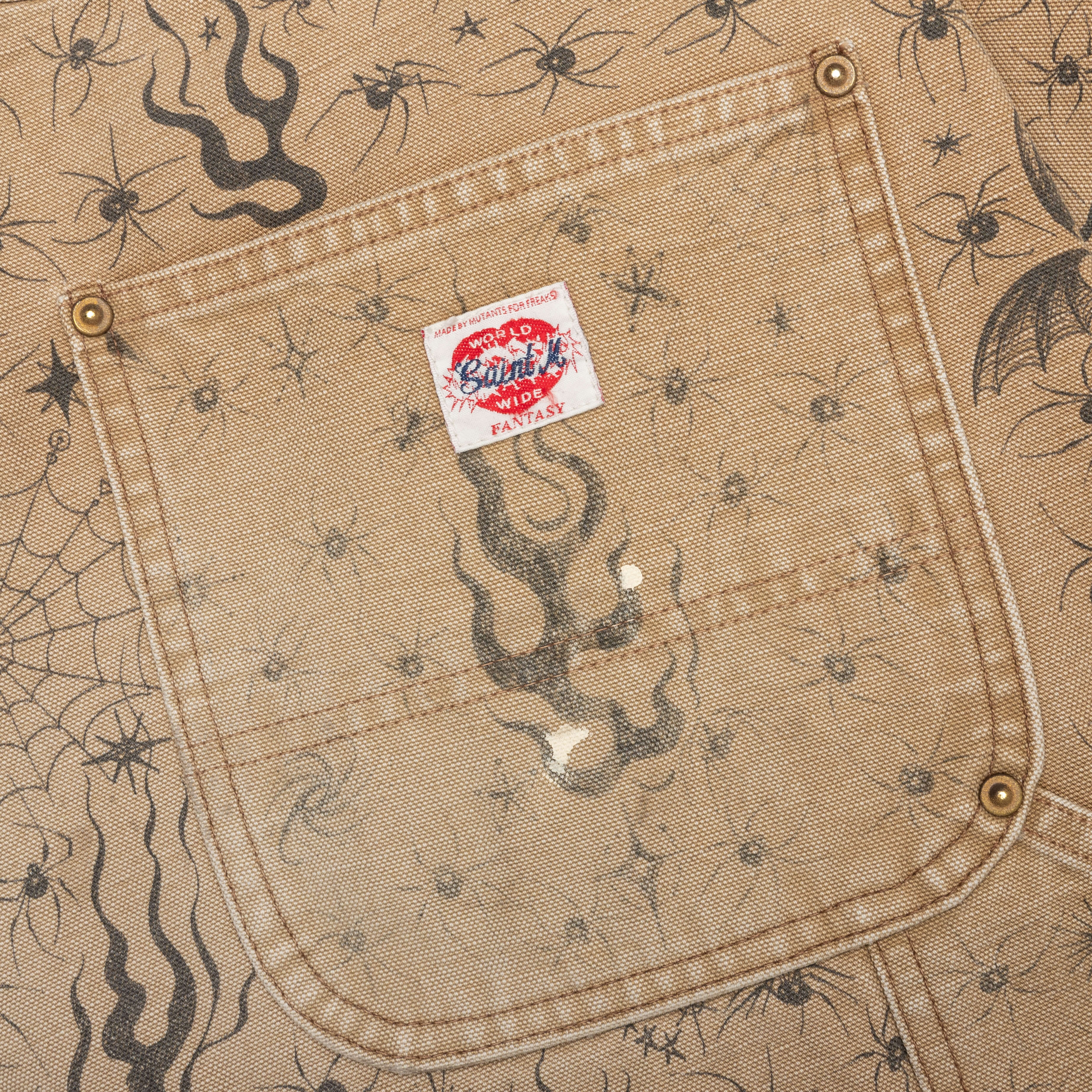 Saint Michael X DrWoo Mx6 Double Knee Pants Beige