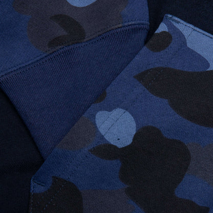 Color Camo Shark Full Zip Hoodie Navy