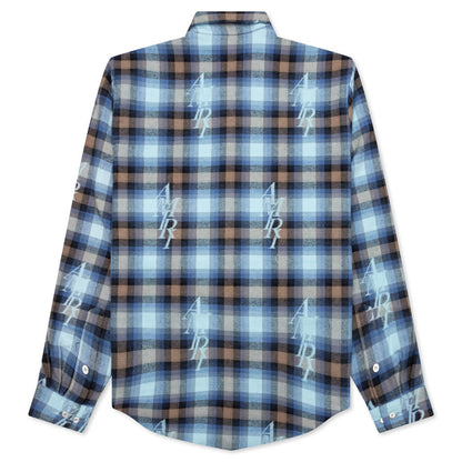 Staggered Plaid Flannel Legion Blue