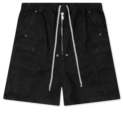 Cargobela Denim Shorts Black Wax