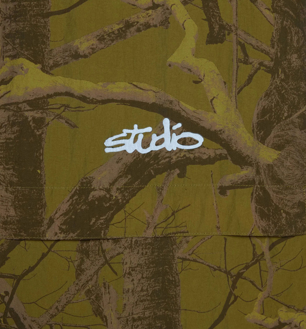 Studio Camo Windbreaker Mens Jacket Tree Camo Gold