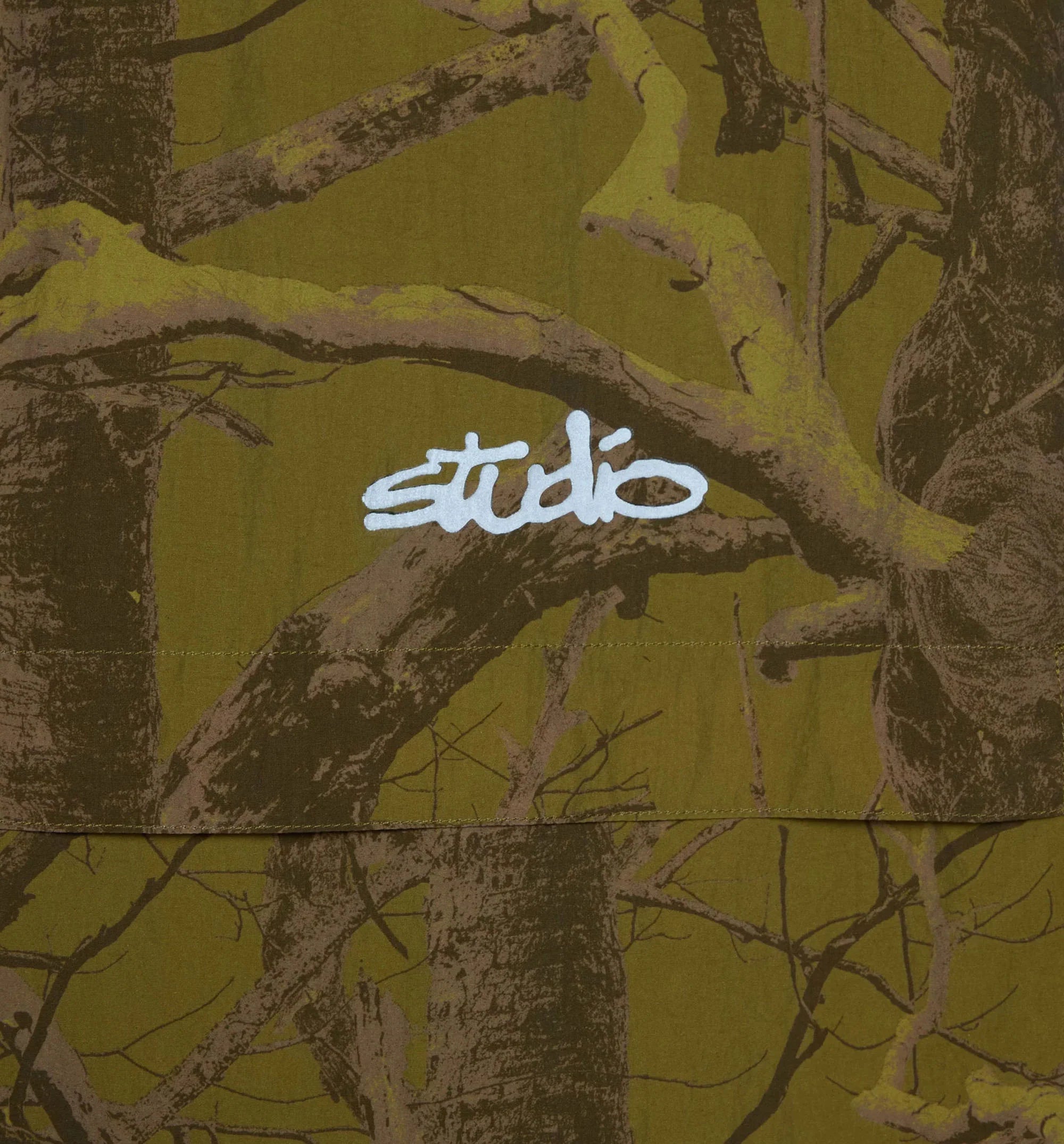 Studio Camo Windbreaker Mens Jacket Tree Camo Gold