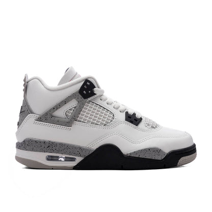 Air Jordan 4 Retro OG White Cement GS Summit White Fire Red Cement Grey Black