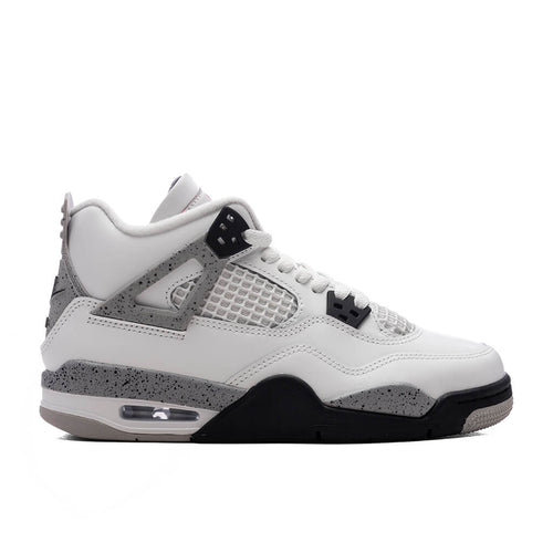 Air Jordan 4 Retro OG White Cement GS Summit White Fire Red Cement Grey Black