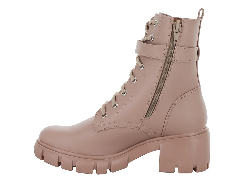 Botines Combat Lady Paulina Color Maquillaje para Mujer