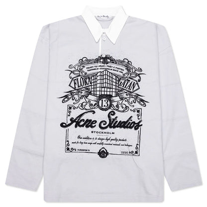 Floragatan Artwork Polo Cold Grey