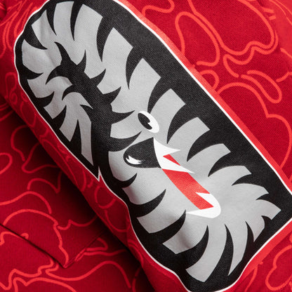 Bape 30th Anniversary Line Camo Shark Full Zip Hoodie Red