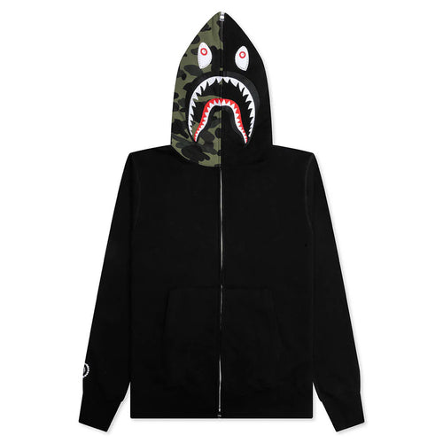 1st Camo Swarovski Shark Full Zip Hoodie Black