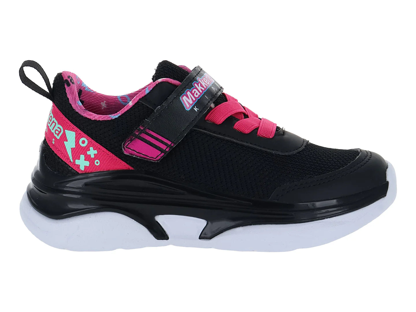 Tenis Makena Negro con Fucsia para Niña