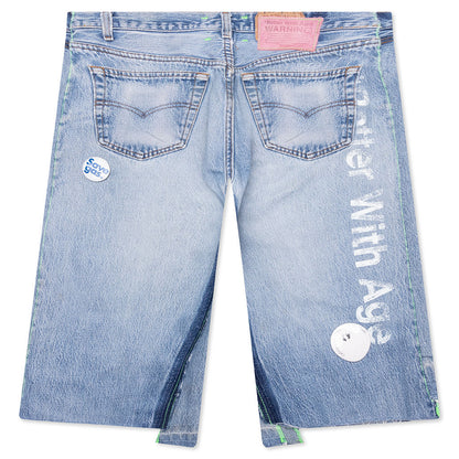 Campaign Triple Wide Long Denim Short Indigo