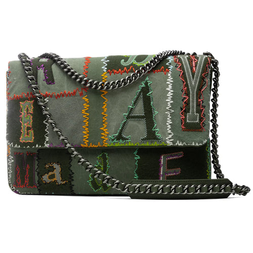 Patchwork Big Chain Bag Green