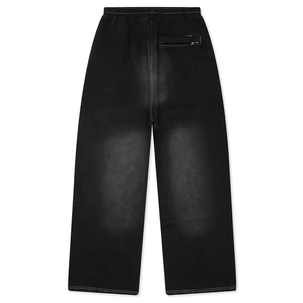Collegiate Open Hem Sweatpant Black