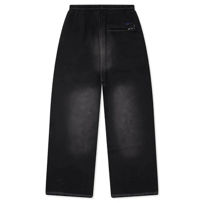 Collegiate Open Hem Sweatpant Black