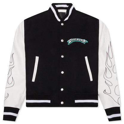 Varsity Jacket Black White