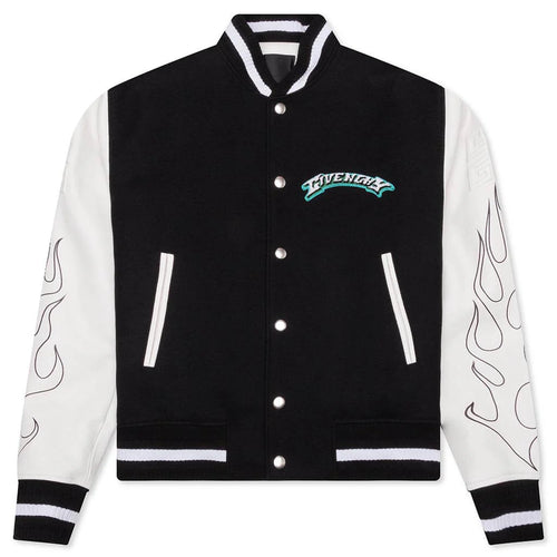 Varsity Jacket Black White