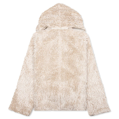 Shaggy Fleece Faux Fur Jacket Glass