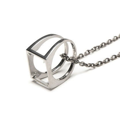 Ring Necklace Silver