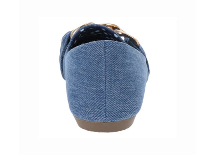 Zapatos Planos Mutante Mezclilla Azul para Mujer