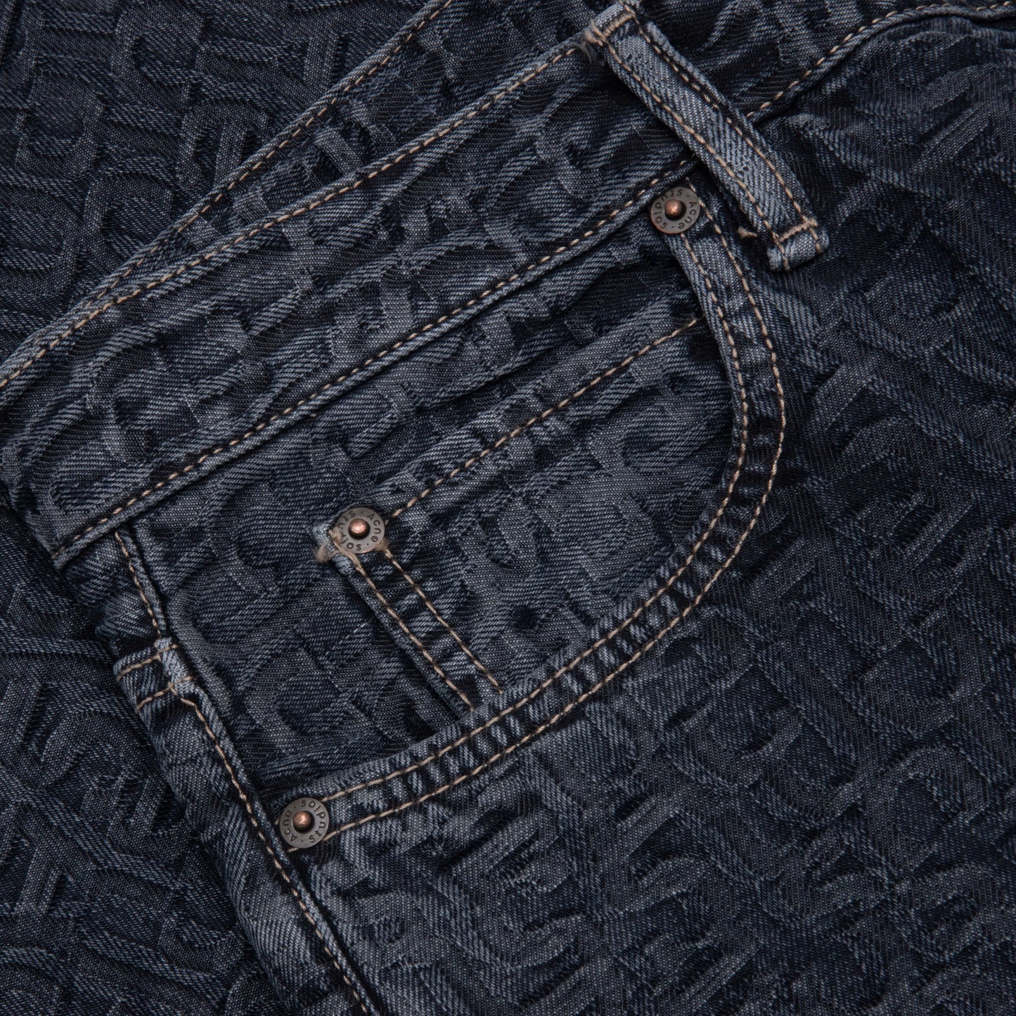 Baggy Fit Jeans 1981M Monogram Blue Black