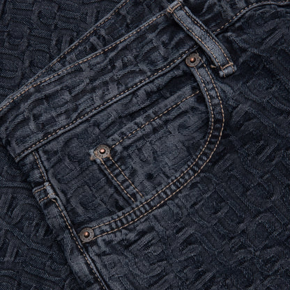 Baggy Fit Jeans 1981M Monogram Blue Black