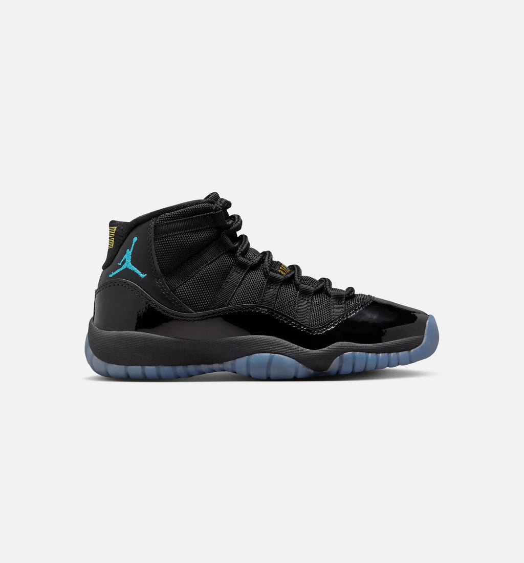 Air Jordan 11 Retro Gamma Grade School Lifestyle Shoe Black Gamma Blue Varsity Maize Limit One Per Customer