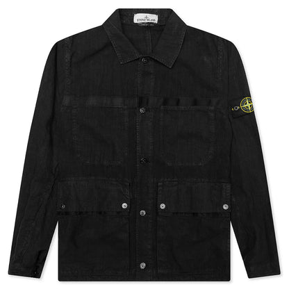 Lino Nylon Tela Field Jacket Black