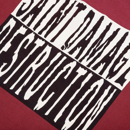 Saint Damage S S Tee Burgundy