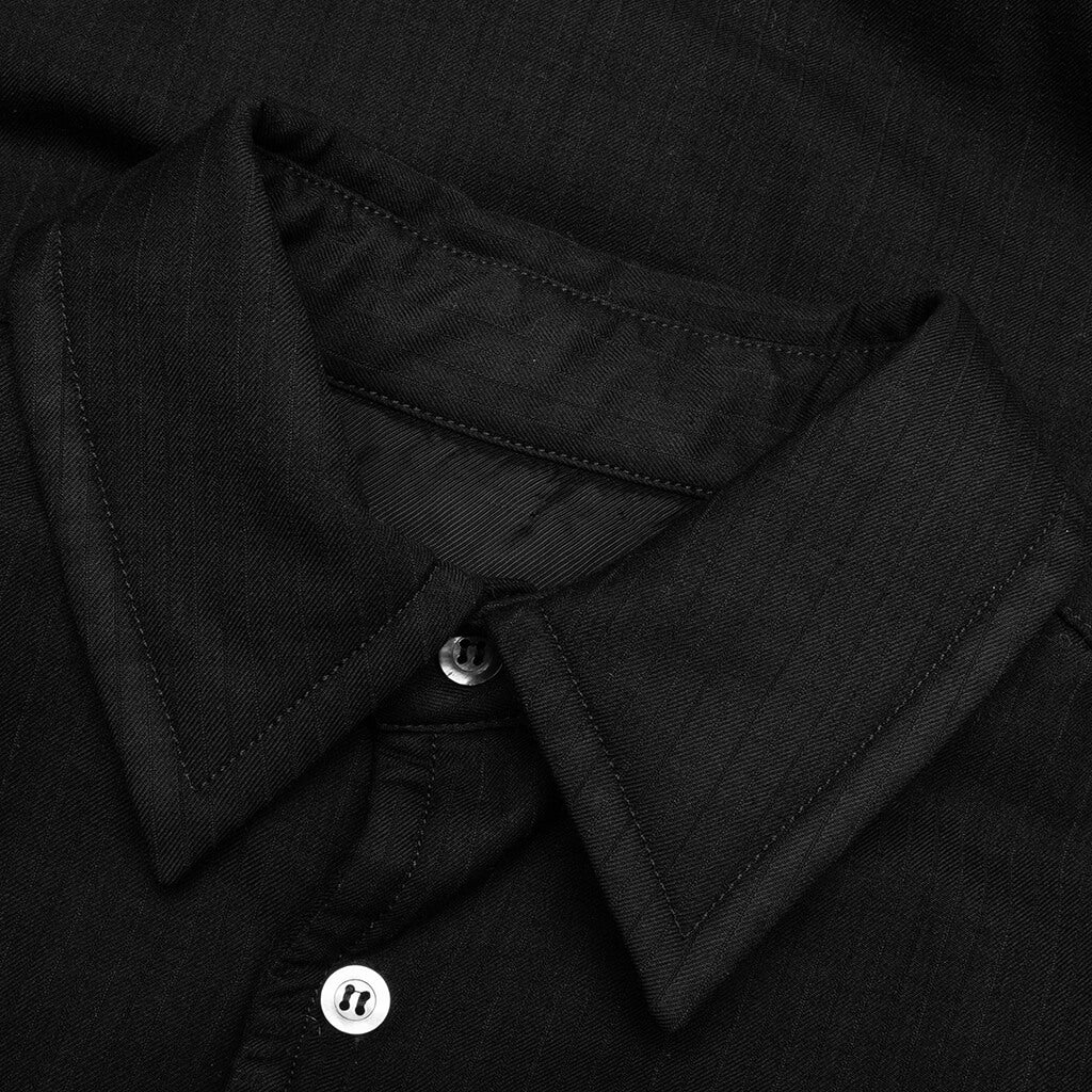 Pocket Button Down Shirt Black