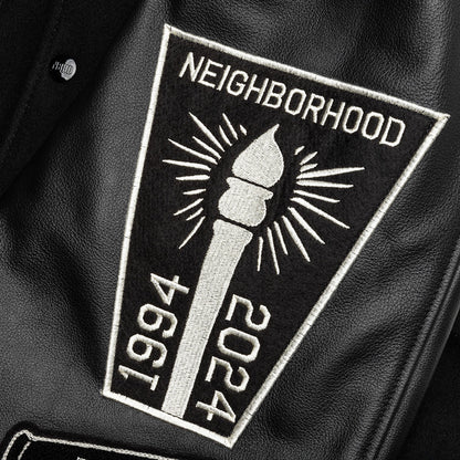 Stadium Jacket Black White