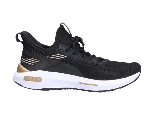 Tenis PUMA Softride Enzo 5 Hype Negro y Dorado para Mujer
