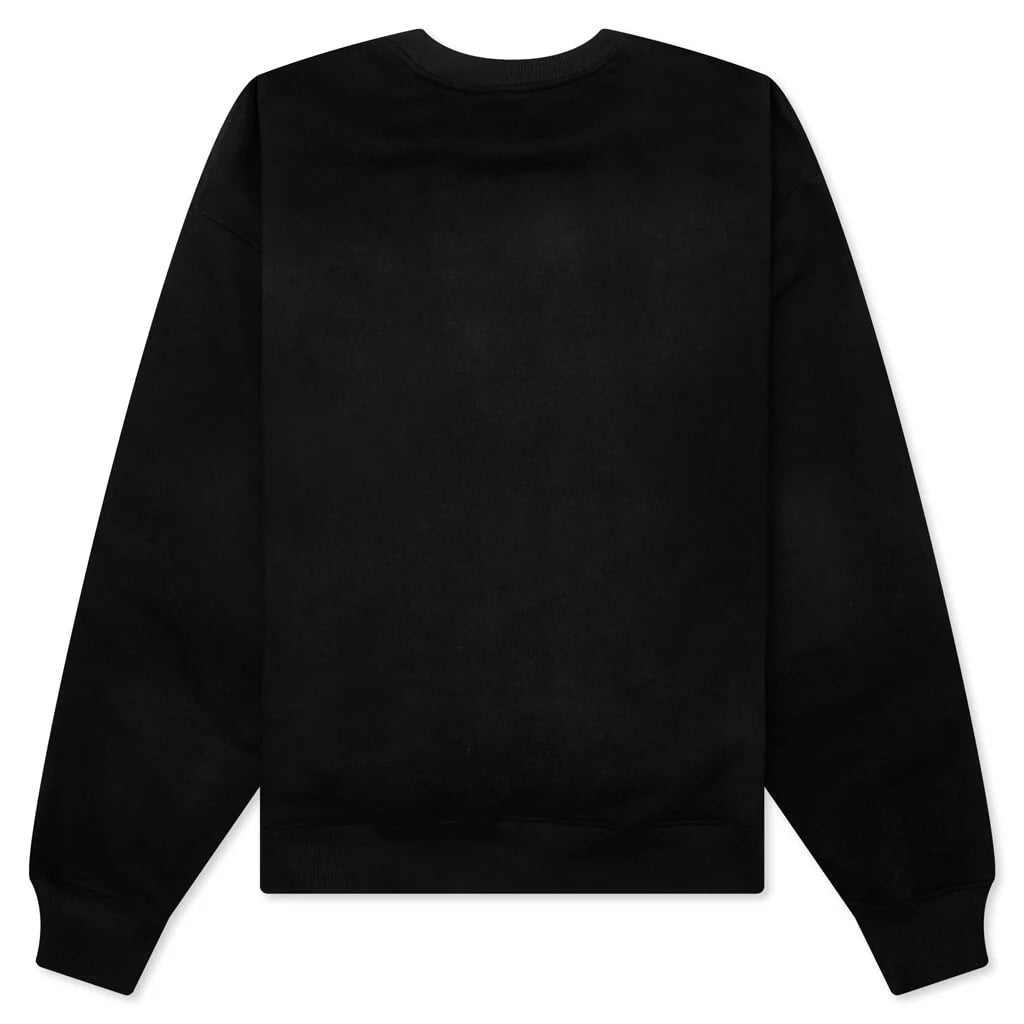Beaded Sun Crewneck Worn Black