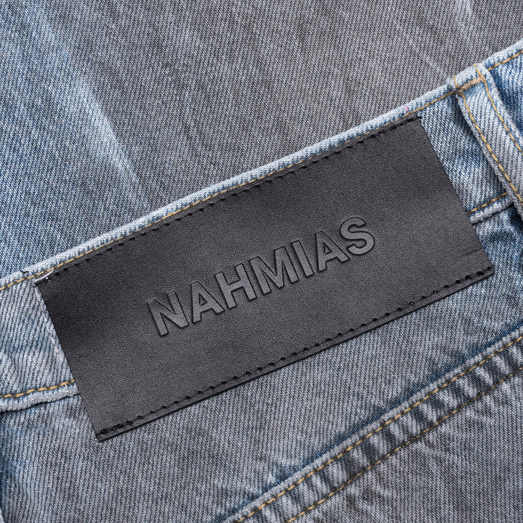 Thrashed Baggy 5 Pocket Shorts Light Wash