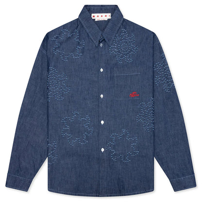 Chambray Oversized Shirt Orion Blue