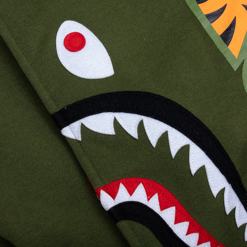 1st Shark Full Zip Hoodie Olive Drab