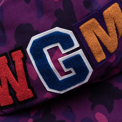 Color Camo Shark Full Zip Hoodie Purple
