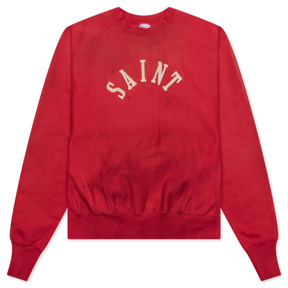 Faith Crew Sweater Red