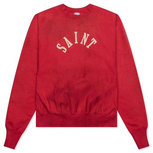 Faith Crew Sweater Red