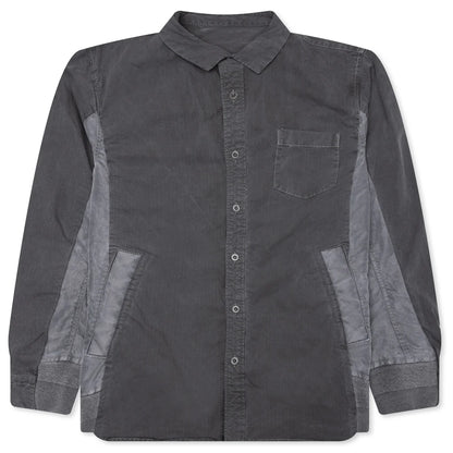 Garment Dye Rip Stop X Nylon Twill Shirt Black