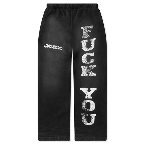 Fuck You Sweatpants Faded Black