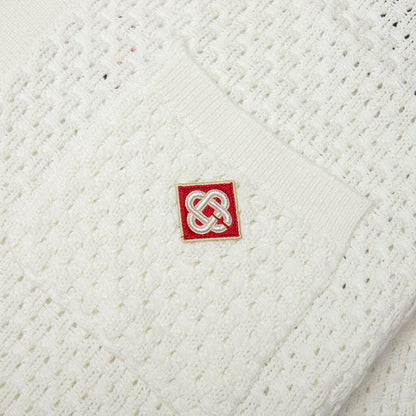 Crochet Shirt White Blue