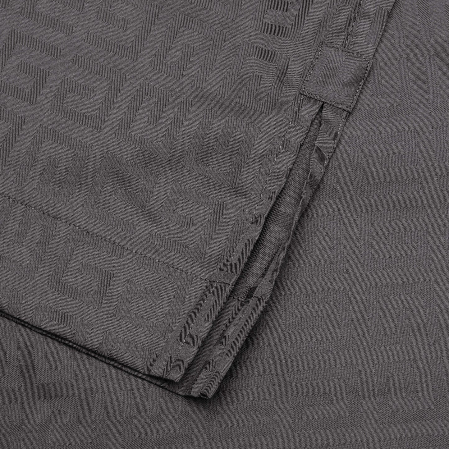 Short Sleeves Boxy Fit Zipped Shirt Titanium