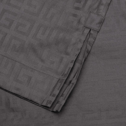 Short Sleeves Boxy Fit Zipped Shirt Titanium