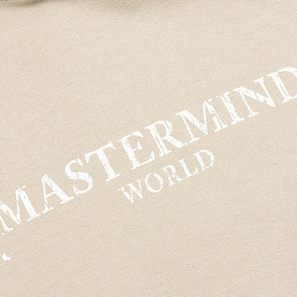 Logo Print Hoodie Beige
