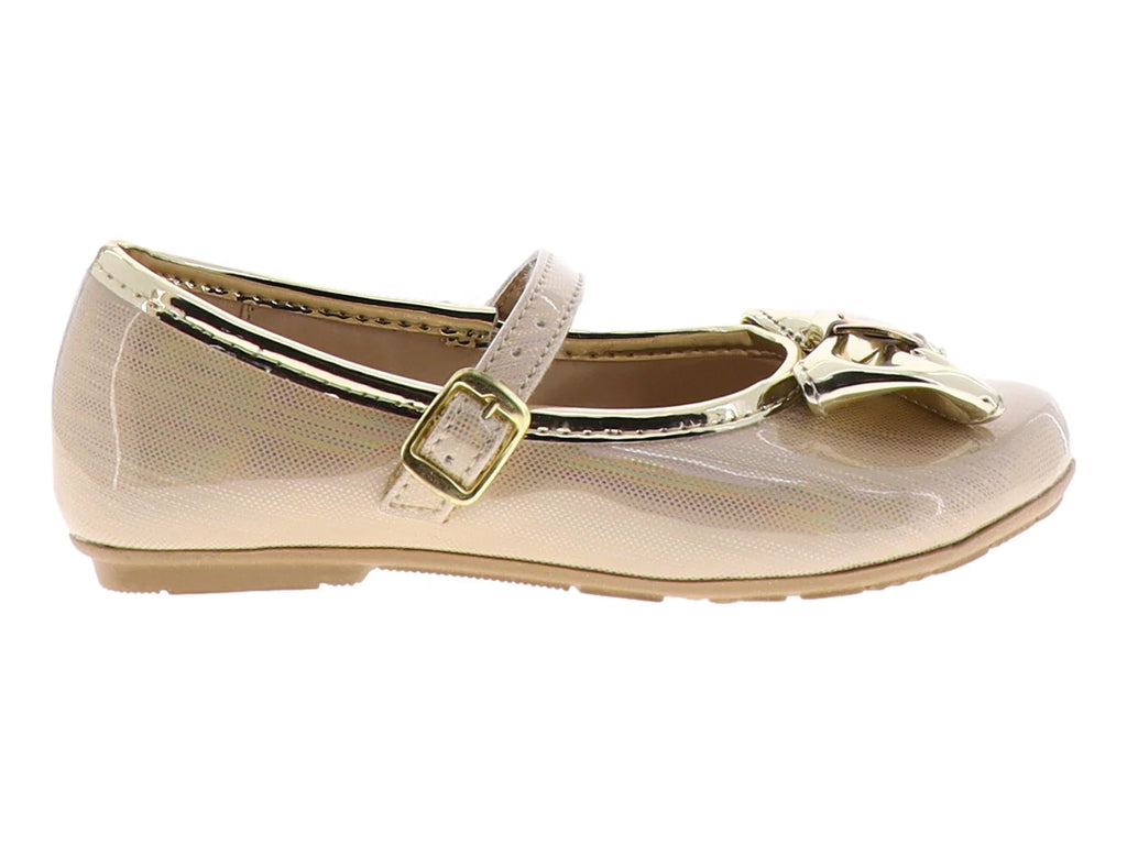 Zapatos Planos Sarele Color Oro para Niña