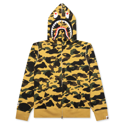 1st Camo 2nd Shark Full Zip Hoodie Yellow