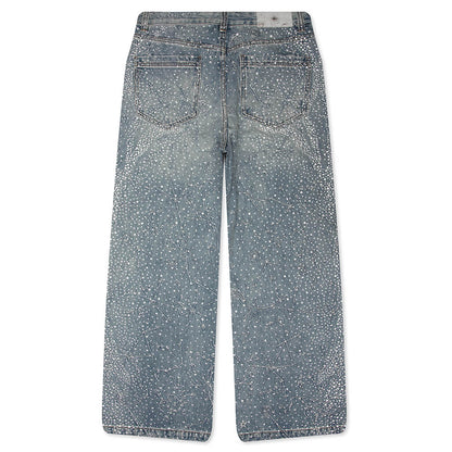 20K Zodiac Diamond Denim Pants Blue
