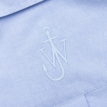 Enamel Button Oversized Shirt Light Blue