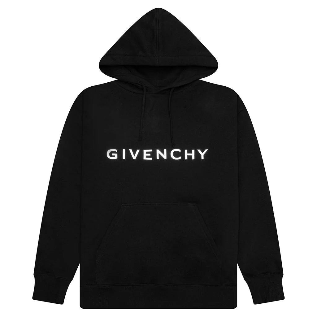 Reflective Slim Fit Hoodie Black