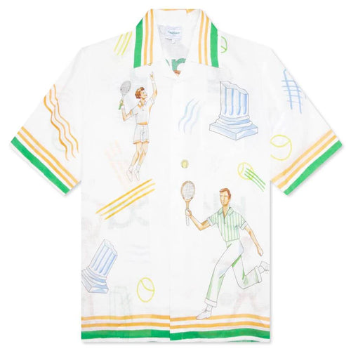 Cuban Collar S S Shirt Tennis Play Icon