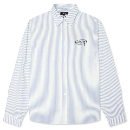 Standard L S Shirt Logo Blue Stripe